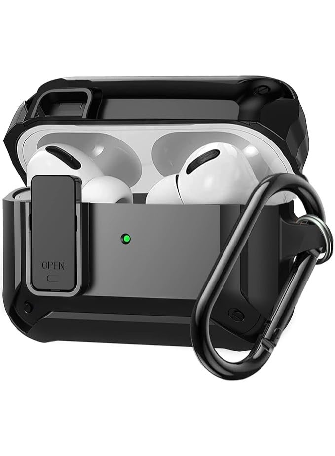 فكرة Fekra لحافظة Airpods Pro 3، حافظات بأقفال أمان لـ Apple Airpod Pro 3 (2025) مع حامل هاتف وحماية من السقوط غطاء حافظة Air pods Pro3 للرجال والنساء مع سلسلة مفاتيح - Image 1